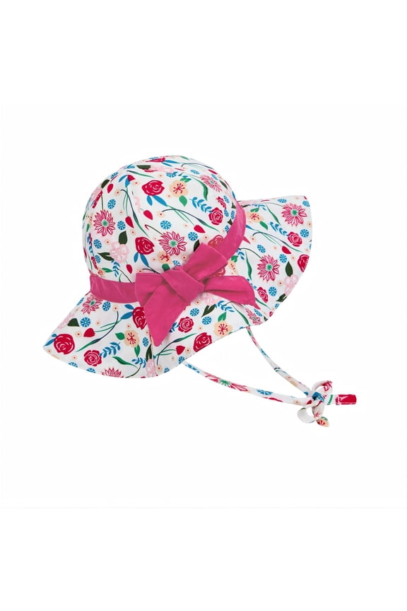 Baby Sun Hat Toddler Baby Girl Hats UPF 50+ Sun Protection Hat Summer Beach Wide Brim Bucket Caps Sunhat for Baby Girl Infant Kids Rose S