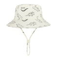 thumbnail image 1 of American Trends Baby Sun Hat UPF 50+ Sun Protection Summer Beach Hat Cute Baby Bucket Hat Wide Brim Toddler Sun Hats for Boys Girls Beige Dinosaur S, 1 of 6