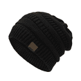 thumbnail image 1 of American Trends Beanies Warm Winter Beanie for Women Knit Hats for Women Thick Soft Hat Slouchy Cap Winter Hat for Women Black, 1 of 5