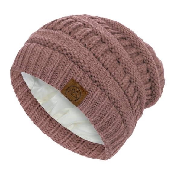 American Trends Beanies Warm Winter Beanie for Women Knit Hats for Women Thick Soft Hat Slouchy Cap Winter Hat for Women Skin Pink