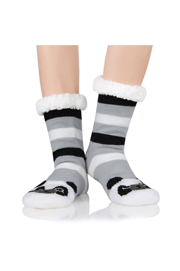 Womens Grip Socks Warm Fuzzy Socks for Women Cozy Sleep Socks Non Slip Socks for Women with Grippers