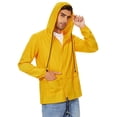 thumbnail image 1 of American Trends Mens Rain Jackets Waterproof with Hood Mens Windbreaker Jacket Lightweight Mens Raincoat Yellow M, 1 of 6