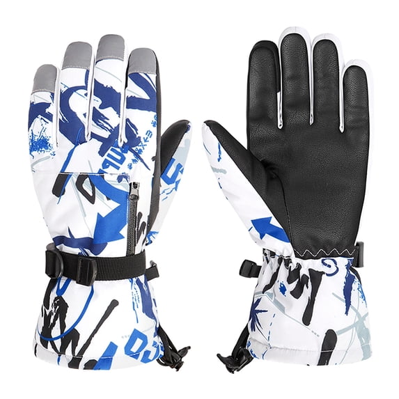 American Trends Ski Gloves Men Touchscreen Gloves Snow Gloves Women Mens Winter Waterproof Gloves Warm Windproof Gloves L