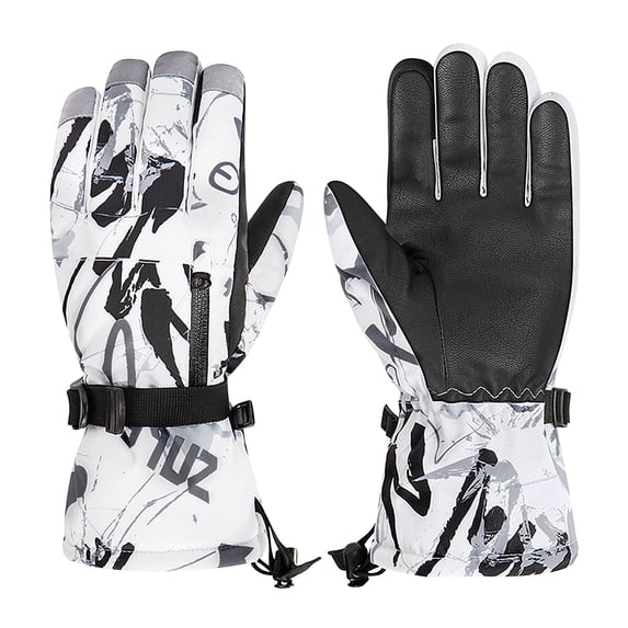 American Trends Ski Gloves Men Touchscreen Gloves Snow Gloves Women Mens Winter Waterproof Gloves Warm Windproof Gloves L