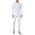 thumbnail image 1 of American Trends Soft Mens Long Johns Thermal Underwear Two Piece Thermal Underwear Set for Men White M, 1 of 6
