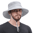 thumbnail image 1 of American Trends Sun Hats for Men Women Wide Brim Fishing Hat Summer Bucket Hat Boonie Hat Outdoor UPF 50+ Sun Protection Safari Sun Hat Light Gray, 1 of 6