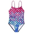 thumbnail image 1 of American Trends Toddler Girls Bathing Swimsuit, One Piece, Red Mermaid, for 2-3T, 1 of 6