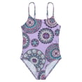 thumbnail image 1 of American Trends Toddler Girls Bathing Swimsuit One Piece Swimsuits for Toddler Girls Bathing Suit for Baby Girl Flower Purple 4-5T, 1 of 6