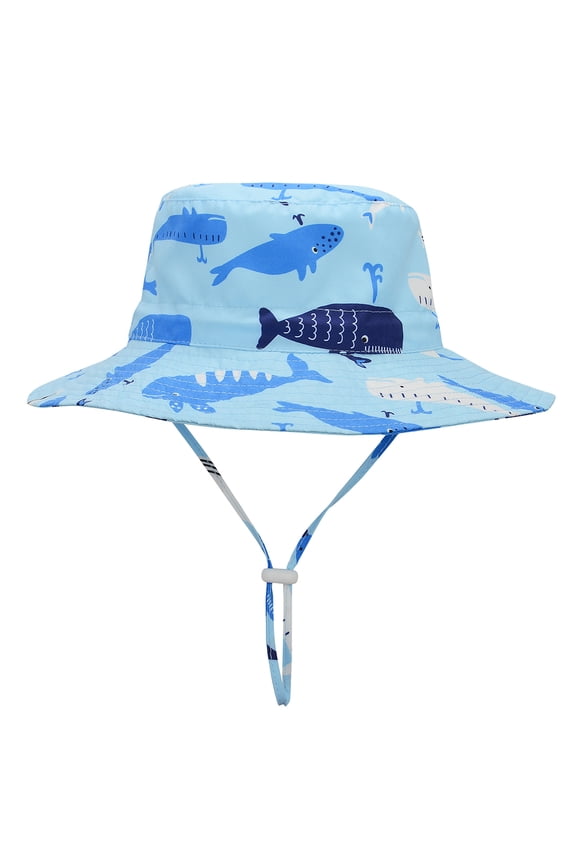 UPF 50+ Baby Boy Sun Hat Sun Protective Cute Wide Brim Summer Kids Beach Bucket Hats Toddler Sun Hats for Girls Boys