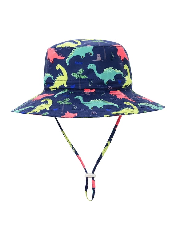 UPF 50+ Baby Boy Sun Hat Sun Protective Cute Wide Brim Summer Kids Beach Bucket Hats Toddler Sun Hats for Girls Boys