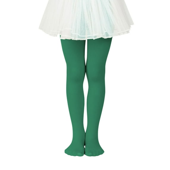 American Trends Ultra-Soft Ballet Dance Tights for Kids Super Elasticity School Uniform Tights for Girls Soft Athletic Leggings Infant Dark Green M