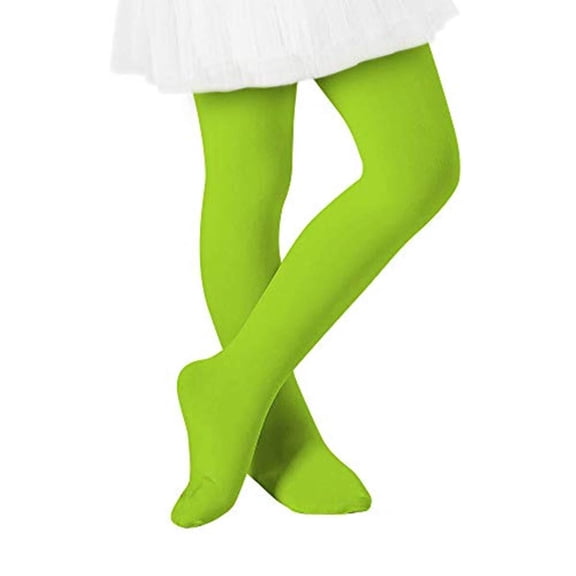 American Trends Ultra-Soft Ballet Dance Tights for Kids Super Elasticity School Uniform Tights for Girls Soft Athletic Leggings Infant Light Green S