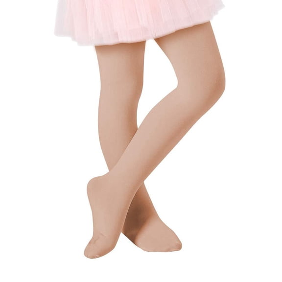 American Trends Ultra-Soft Ballet Dance Tights for Kids Super Elasticity School Uniform Tights for Girls Soft Athletic Leggings Infant Nude S