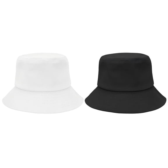 American Trends Bucket Hat for Women Men Sun Hat with UV Protection for Outdoor Sports Beach Packable Summer Hats for Women White & Black