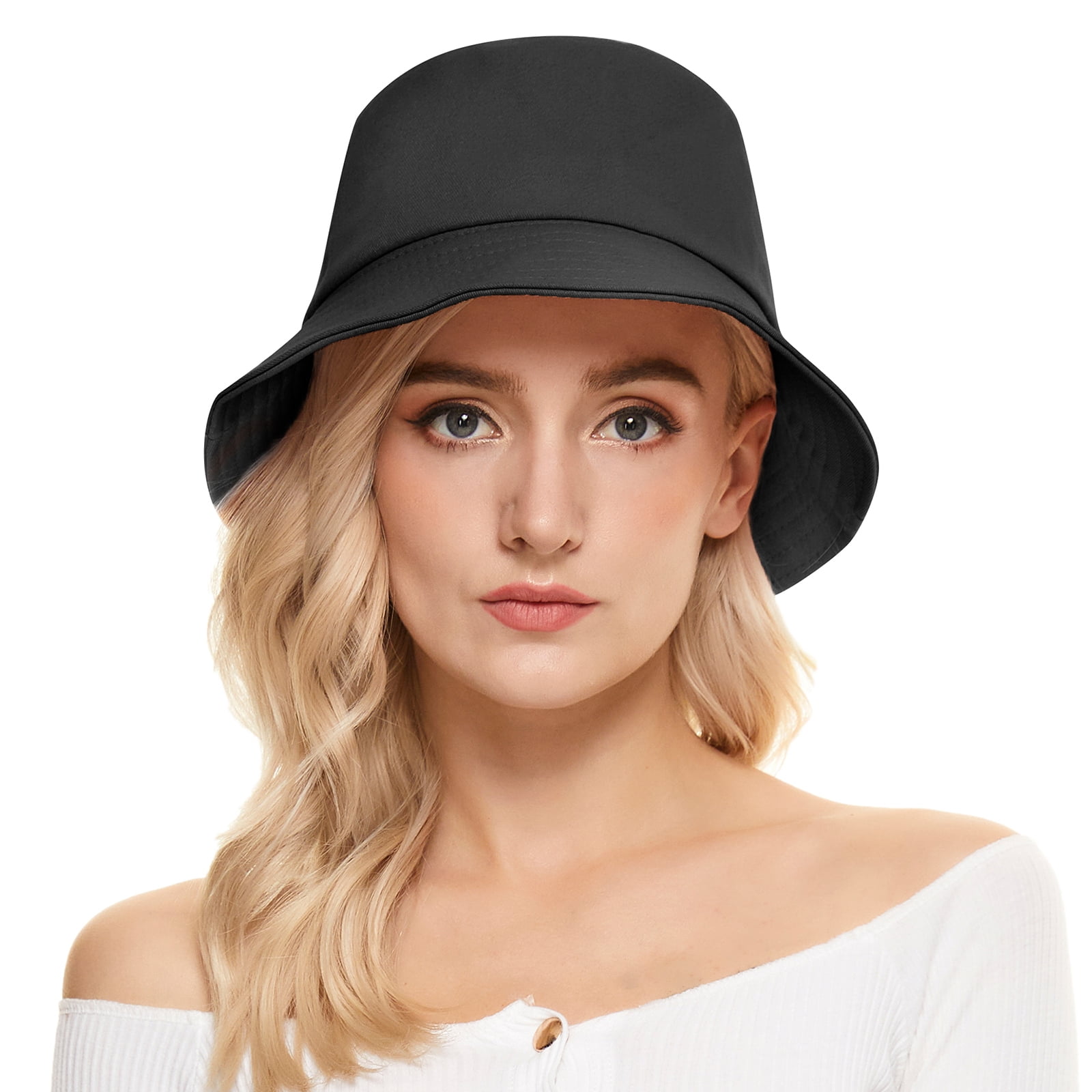 American Trends Unisex Bucket Hat for Women Men Sun Hat for Women with UV  Protection for Outdoor Sports Beach Packable Summer Hats for Women Black