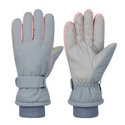 American Trends Winter Gloves Women Waterproof Gloves Windproof Ski Gloves Insulated Cold Weather Blue