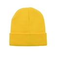 thumbnail image 1 of American Trends Winter Hats for Men Women Slouchy Cuffed Beanies Soft Plain Knit Hats Skull Caps Unisex Color Yellow, 1 of 7