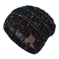 thumbnail image 1 of American Trends Womens Beanies Warm Winter Hats for Women Slouchy Unisex Beanies Soft Knit Hats Black Mix, 1 of 6