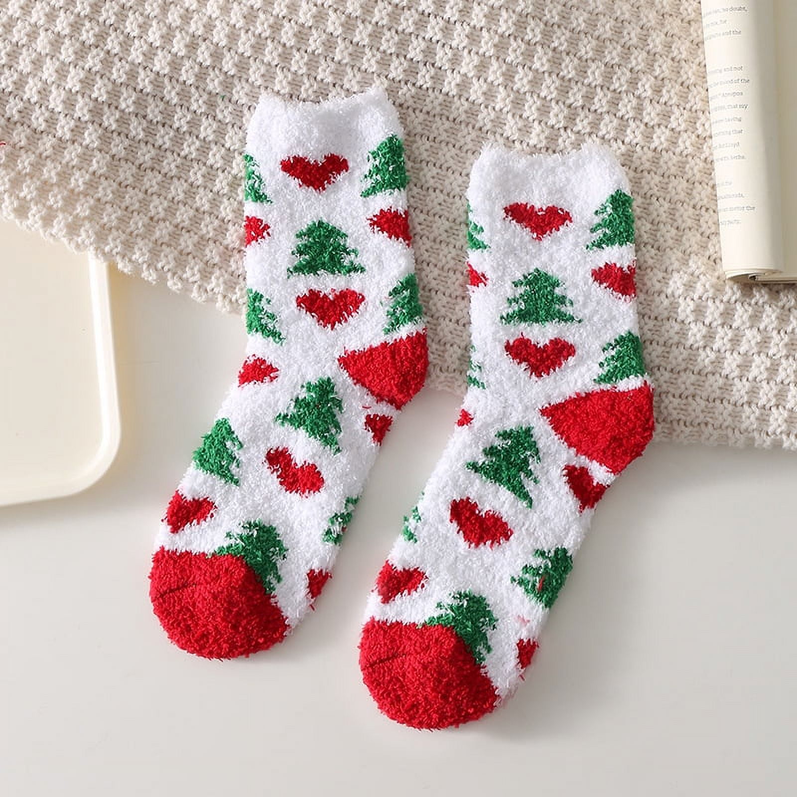 American Trends Womens Christmas Fuzzy Socks Winter Warm Cozy Socks