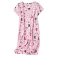 thumbnail image 1 of American Trends Womens Cotton Nightgowns Cartoon Printed Night Shirt for Sleeping Casual Pajamas Long Sleep Dress Cute Sleepwear Pink Cat Medium, 1 of 7