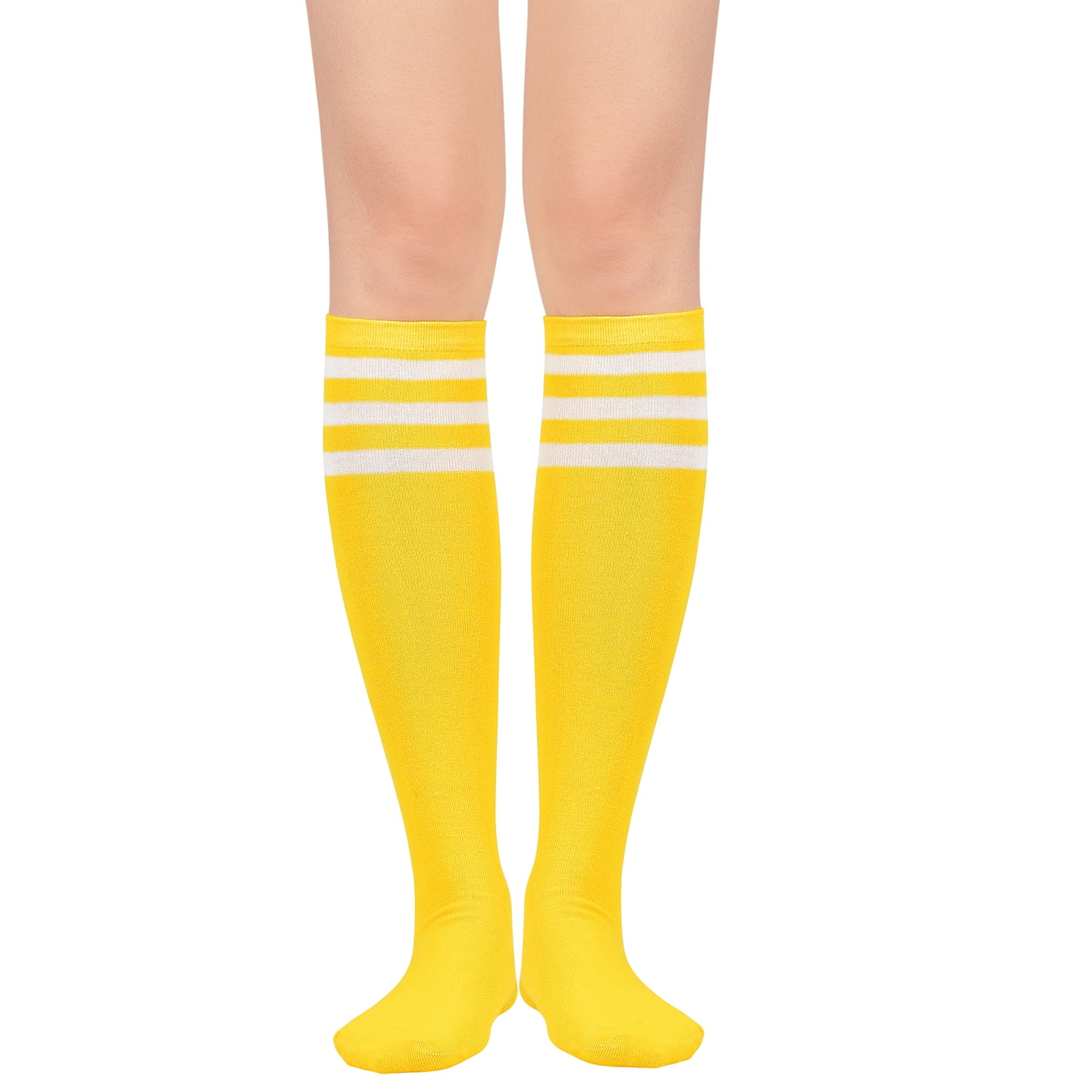 American Trends Womens Knee High Athletic Socks Casual Stripe Tube
