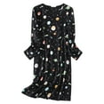 thumbnail image 1 of American Trends Womens Long Sleeve Nightgowns Cotton Nightgowns Sleep Shirt for Women Soft House Dresses Night Gown for Ladies, 1 of 7