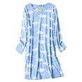 thumbnail image 1 of American Trends Womens Long Sleeve Nightgowns Cotton Nightgowns Sleep Shirt for Women Soft House Dresses Night Gown for Ladies, 1 of 7