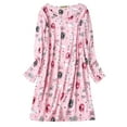 thumbnail image 1 of American Trends Womens Long Sleeve Nightgowns Cotton Nightgowns Sleep Shirt for Women Soft House Dresses Night Gown for Ladies, 1 of 7