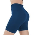 thumbnail image 1 of American Trends Workout Shorts for Women Seamless Elastic Spandex Shorts Gym Yoga Running Athletic Sports Shorts for Women Dark Blue S, 1 of 6