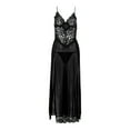 American Trendy Outfits Roleplay 2024 Halloween Ladys Sexy Mesh Long Nightdress Shoulder Straps 2601