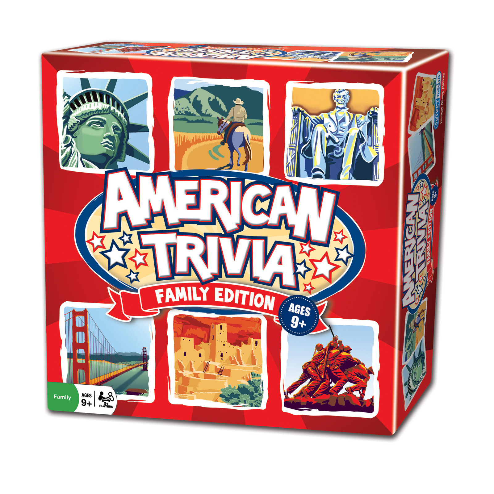 American Trivia Family Edition Board Game, by Outset Media - image 1 of 2