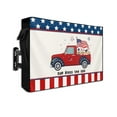 thumbnail image 1 of American Truck with Flag Star Outdoor TV Cover 70 to 75 Inch Weatherproof, Red Beige Stripes Star Lace 600D Oxford TV Covers with Waterproof Zipper, Outside Flat TV Screen Protector 68"Wx42"Hx4.5"D, 1 of 7