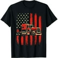 thumbnail image 1 of American Trucker - Semi Truck Driver Trucking Big Rig T-Shirt, 1 of 6