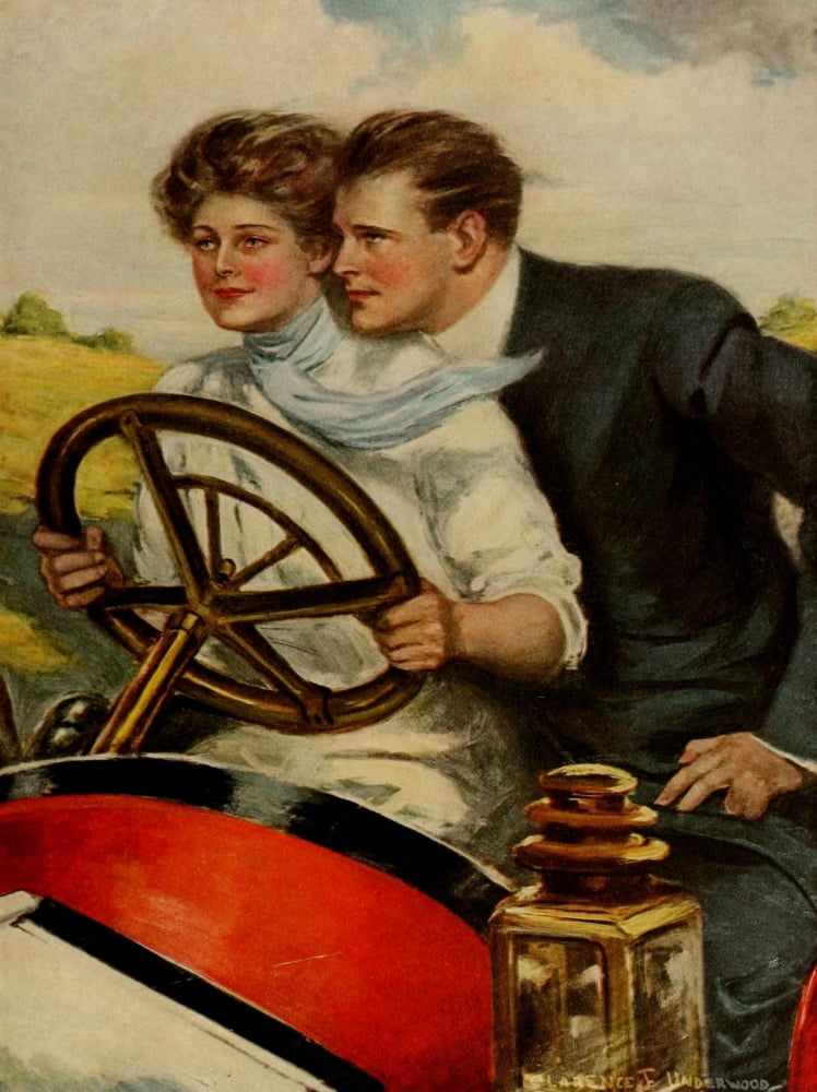 American Types 1912 Love & six cylinders Canvas Art - Clarence F Underwood (18 x 24)