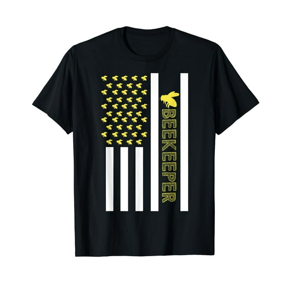 American US Flag Bees Beekeeper Vintage Beekeeping Patriotic T-Shirt Men Women Vintage T-Shirt