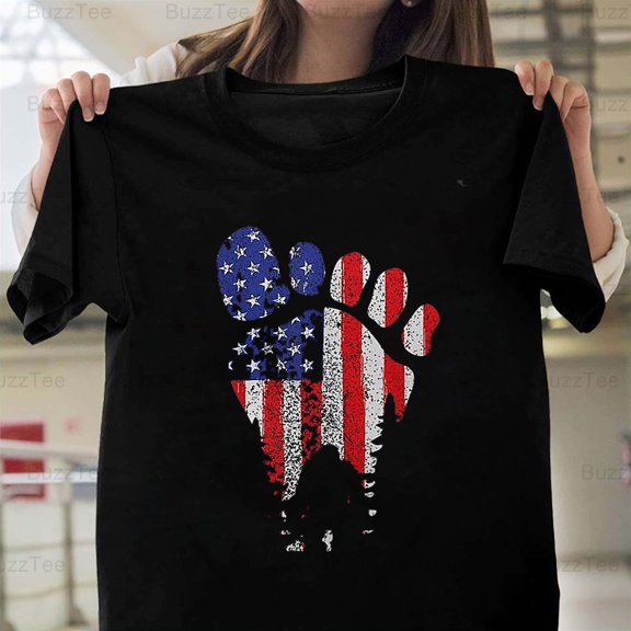 American USA Bigfoot Sasquatch Patriotic 4th July Mythical T-Shirt Unisex, up to 5XL