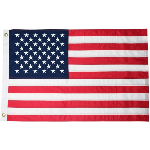 American USA Flag 2.5x4 FT Deluxe Long Lasting Outdoor US Flag Fade Resistant Embroidered Stars and Sewn Stripes USA Flag (2.5 by 4 foot)