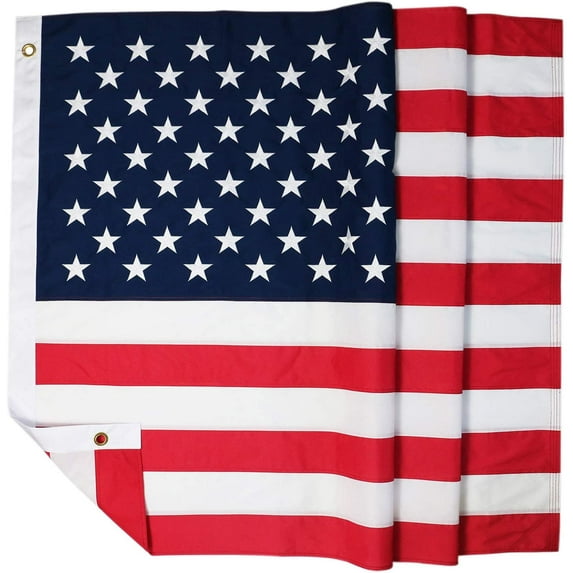 American USA Flag 4x6 FT Deluxe Long Lasting Outdoor US Flag Fade Resistant Embroidered Stars and Sewn Stripes USA Flag (4 by 6 foot)