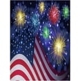 thumbnail image 1 of American USA Flag Independence Day Polyester House Flag Banner 28" x 40", Colorful Firework Happy Memorial Day July of 4th Double Sided Garden Flags for Anniversary Yard Outdoor Decoration, 1 of 5