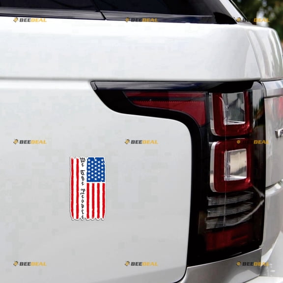 American USA Flag We The People Quote Distressed Vertical Car Magnet Sticker Magnetic Decal - 2 Pack Reflective 4" 6" - for Truck Door Fridge Reusable Waterproof
