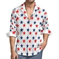 thumbnail image 1 of American USA Flag Print Y2K Casual Shirt Mens Stars And Stripes Shirt Autumn Fashion Blouses Long Sleeve Graphic Oversized Tops, 1 of 6