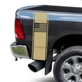 thumbnail image 1 of American USA Flag Racing Stripes Rear Truck Bed Vinyl Decal Sticker Sport Lines Styling Straight Lines Compatible with Most Pickup Trucks Back Graphic Sporting (11" x 35", Cream), 1 of 8