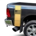 thumbnail image 1 of American USA Flag Racing Stripes Rear Truck Bed Vinyl Decal Sticker Sport Lines Styling Straight Lines Compatible with Most Pickup Trucks Back Graphic Sporting (11" x 35", Gold (Metallic)), 1 of 8