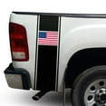 thumbnail image 1 of American USA Flag Racing Stripes Rear Truck Bed Vinyl Decal Sticker Sport Lines Styling Straight Lines Compatible with Most Pickup Trucks - Back Graphic Sporting (11" x 35", Black), 1 of 8