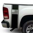thumbnail image 1 of American USA Flag Racing Stripes Rear Truck Bed Vinyl Decal Sticker Sport Lines Styling Straight Lines Compatible with Most Pickup Trucks Back Graphic Sporting (11" x 35", Black), 1 of 8