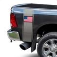 thumbnail image 1 of American USA Flag Racing Stripes Rear Truck Bed Vinyl Decal Sticker Sport Lines Styling Straight Lines Compatible with Most Pickup Trucks - Back Graphic Sporting (11" x 35", Orange), 1 of 8