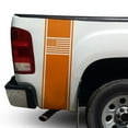 thumbnail image 1 of American USA Flag Racing Stripes Rear Truck Bed Vinyl Decal Sticker Styling Straight Lines Sport Lines Compatible with Most Pickup Trucks Back Graphic Sporting (11" x 35", Light Orange), 1 of 8