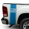thumbnail image 1 of American USA Flag Racing Stripes Rear Truck Bed Vinyl Decal Sticker Styling Straight Lines Sport Lines Compatible with Most Pickup Trucks Back Graphic Sporting (11" x 35", Sky Blue), 1 of 8