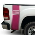 thumbnail image 1 of American USA Flag Racing Stripes Rear Truck Bed Vinyl Decal Sticker Styling Straight Lines Sport Lines Compatible with Most Pickup Trucks Back Graphic Sporting (11" x 35", Pink), 1 of 8