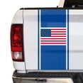 thumbnail image 1 of American USA Flag Racing Stripes Truck Tailgate Vinyl Decal Sticker Sport Lines Styling Straight Lines Compatible with Most Pickup Trucks - Back Graphic Sporting (11" x 25", Dark Gray), 1 of 8